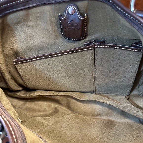 Franco Sarto Hobo Leather Fabric Floral Flower Double Straps Shoulder Bag Purse - Picture 8 of 10